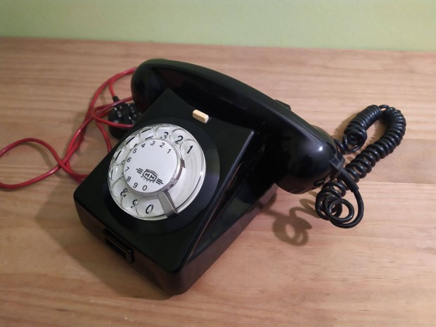 Retro fekete Színű Tárcsás Telefon