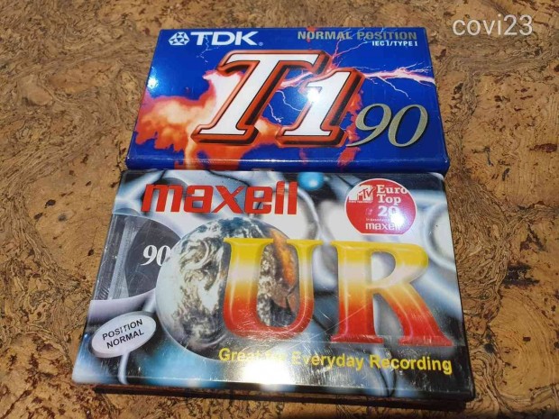 Retro japn TDK T1 s Maxell UR egyttes magn kazetti bontatlan