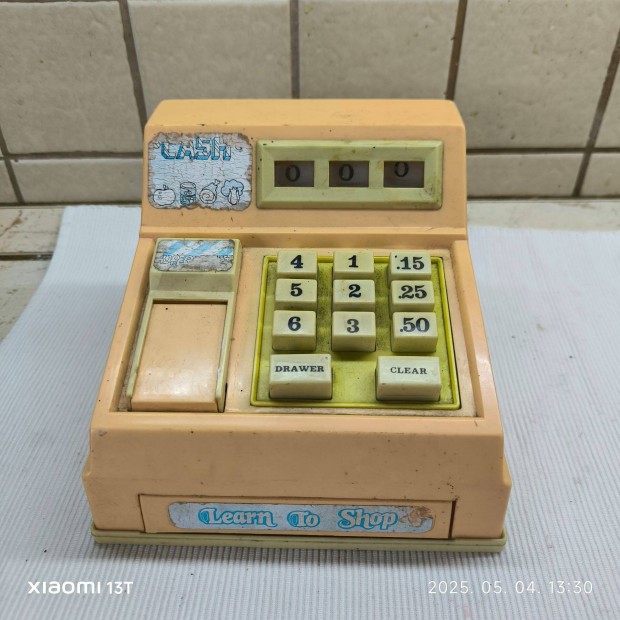 Retro játék , pénztárgép kassza eladó! 18 x 17 x 14 cm