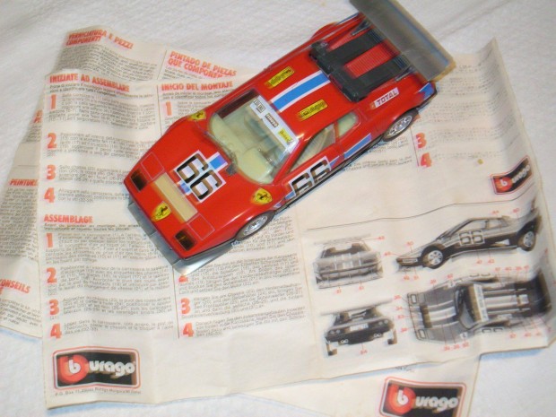 Retr jtk eredeti Bburago Ferrari 512, 1/24 West Germany 1986