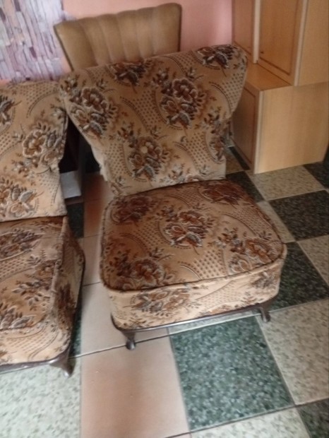 Retro kanapé két fotellel