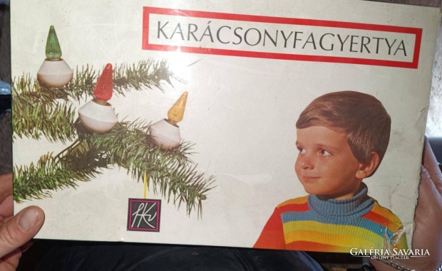 Retro karcsonyfagyertya eredeti dobozban, mkdik minden g