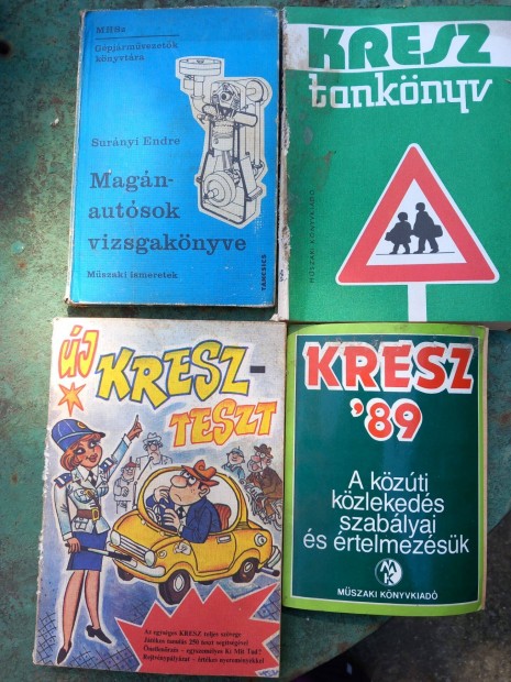 Retro kresz knyvek, auts ill horgszati knyvek