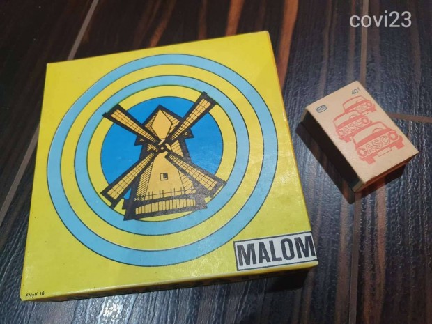 Retro malom társasjáték szép hiánytalan állapotban szocreál triál