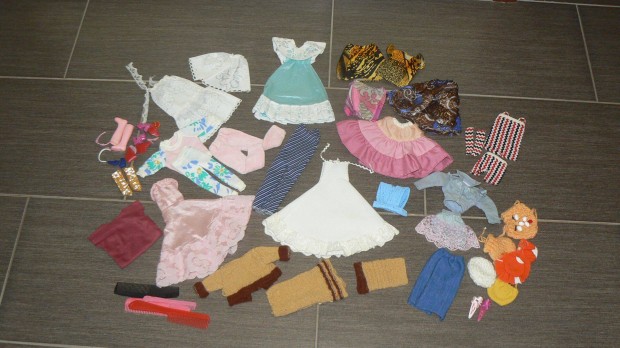 Retro óriás Barbie baba ruha csomag kiegészítőkkel Hibátlan!