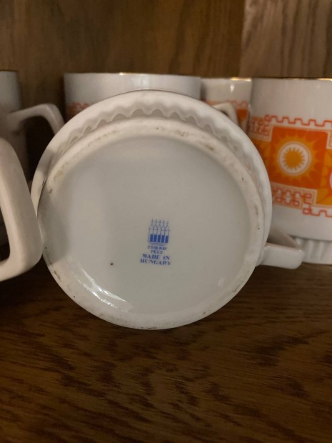 Retro rgi 6db Zsolnay porceln bgre szett garnitra!