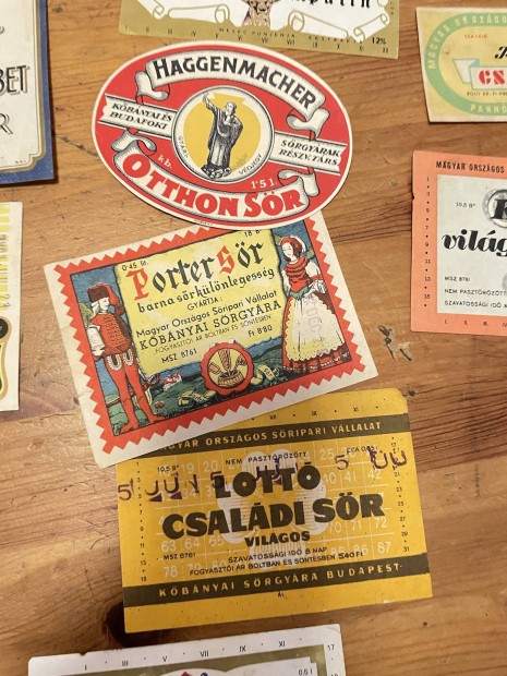 Retro sörös címkék