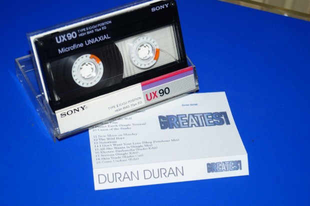 Retr tanya Sony UX 90 chrom magn kazetta Duran Duran felvtel