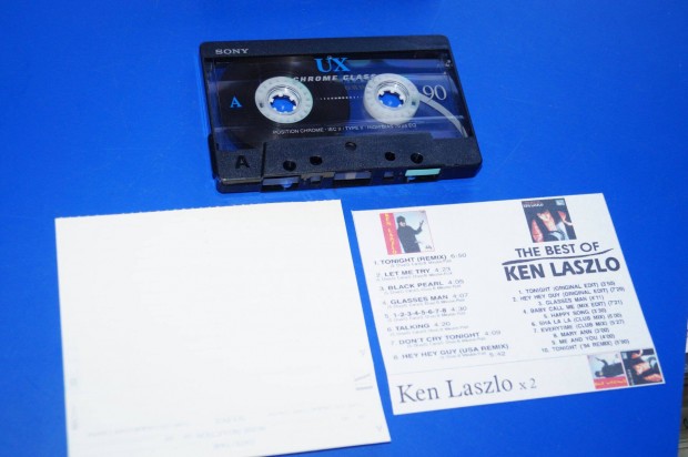 Retr tanya Sony UX 90 chrom magn kazetta Ken Laszlo disco