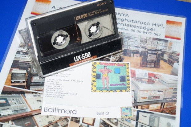 Retr tanya Sony UX-S 90 chrom magn kazetta Baltimora tarzan boy tape