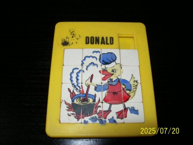 Retro trafikáru-Donald kacsa tili-toli játék (Gyártó:Butor Mihály)