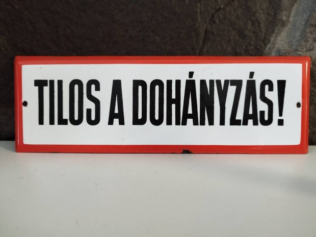 Retró zománc tábla - Tilos a dohányzás