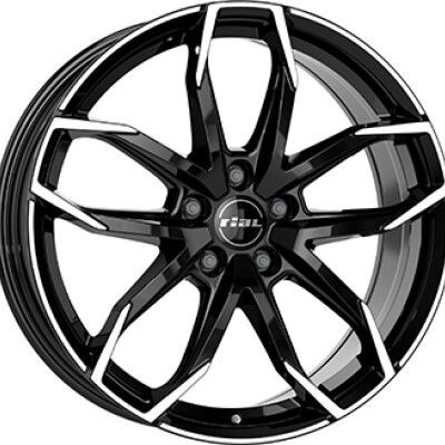 Rial LUCCA Fényes fekete Polírozott 7,5X17 5X112 ET45 CB70,1 |