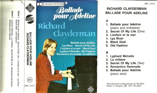 Richard Clayderman Ballade pour Adeline - hangkazetta