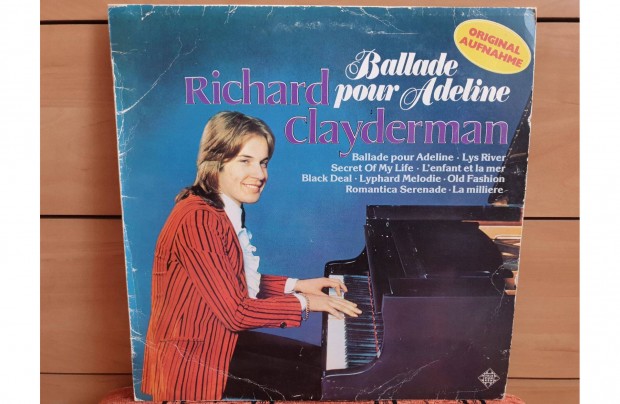 Richard Clayderman - Ballade poor Adeline hanglemez bakelit lemez Viny