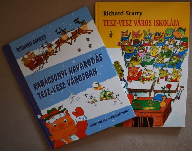 Richard Scarry: Karcsonyi kavarods Tesz-vesz Vrosban, iskolja