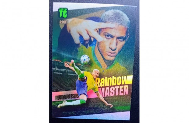 Richarlison Brazlia Rainbow Master focis krtya Panini Top Class 2023