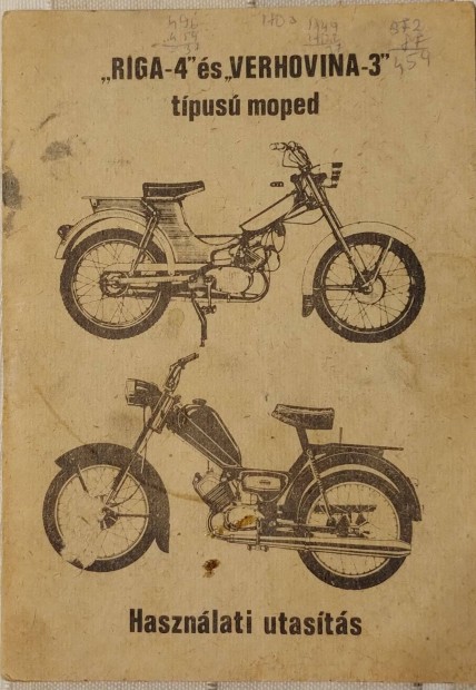 Riga - 4 és Verhovina - 3 tipusú moped használati utasítás