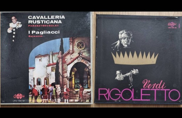 Rigoletto és Parasztbecsület opera vinyl, bakelit (6 db lemez)