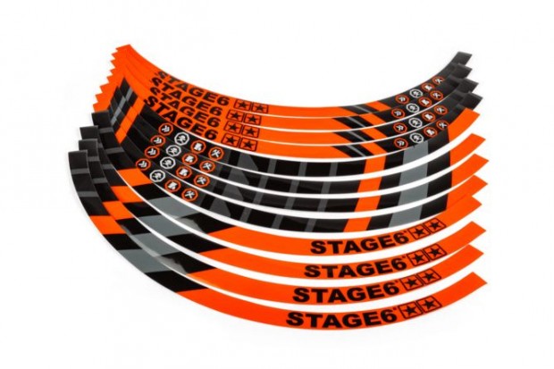 Rim matrica készlet motorkerékpárhoz 17" Stage6 narancssárga