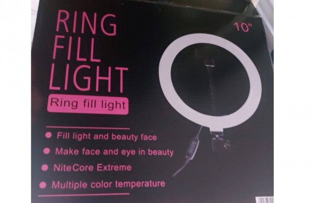 Ring fill light 10" j hibtlan dobozban llvnnyal 4900Ft