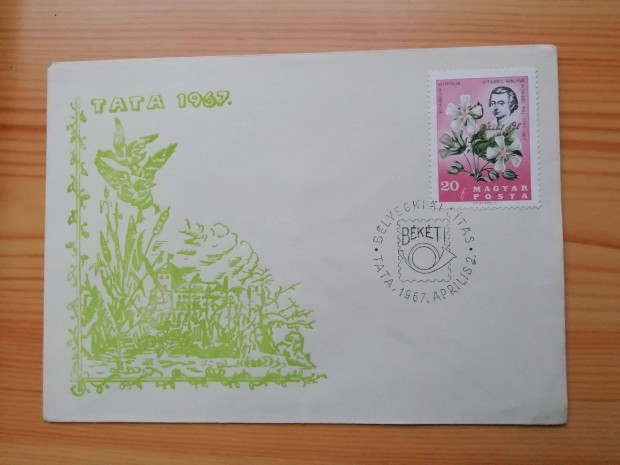 Ritka 1967-es Tatai Blyegkillts FDC htlapi blyegzsel