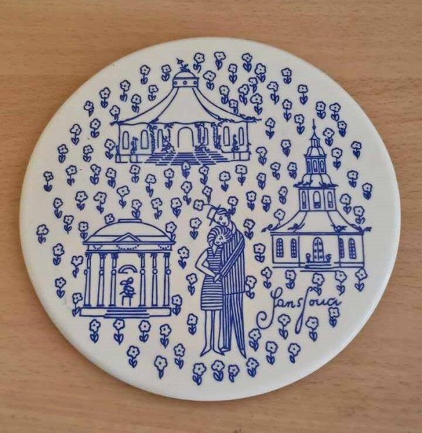 Ritka rgi dn Nymolle Art Faience dsztl