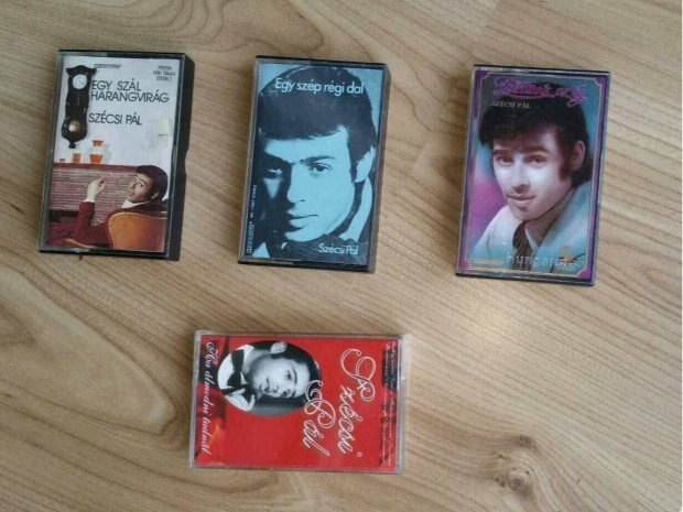 Ritkaság! Szécsi Pál gyüjtemény 4 db album Retro eredeti magnó kazetta