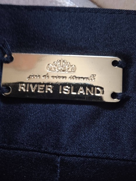 River Island fekete szatn mini sort