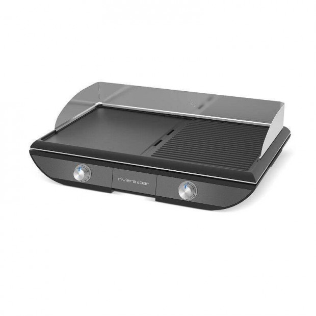 Riviera&Bar Plancha két zónás asztali grillsütő, 53,5x33cm, 2300W