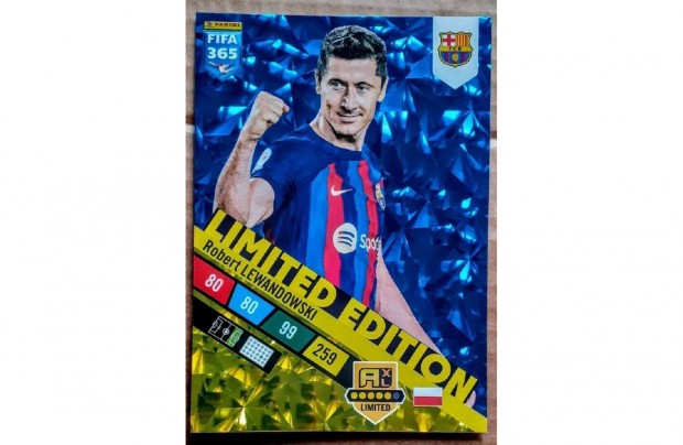 Robert Lewandowski Barcelona XXL focis krtya Panini FIFA 2023