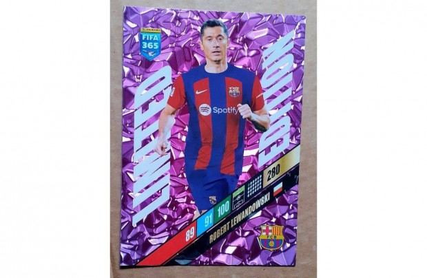 Robert Lewandowski Barcelona XXL focis krtya Panini FIFA 365: 2024