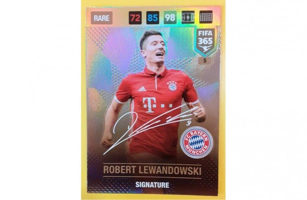 Robert Lewandowski Bayern Mnchen Rare Signature focis krtya 2017