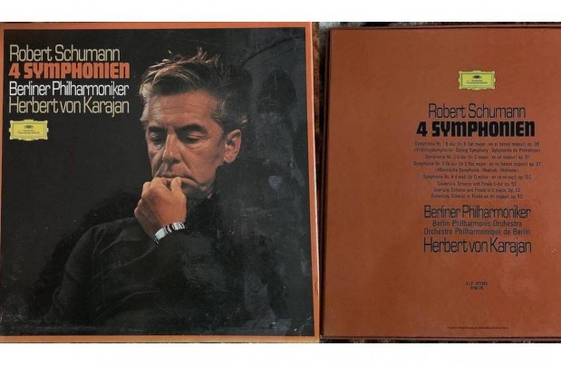Robert Schumann 4 Symphnia Berlini philharmnikusok 3 LP bakelit