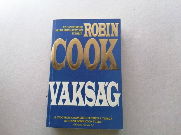 Robin Cook: Vaksg cm knyve jszer llapotban akcisan elad !
