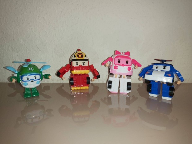 Robocar Poli aut szett 4db robot transzformtorok j szmlval