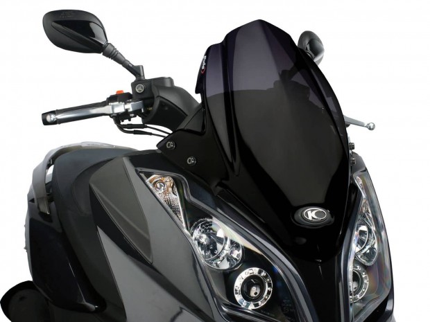 Robogó szélvédő Puig V-Tech Sport fekete - Kymco Downtown 125i, 300i A