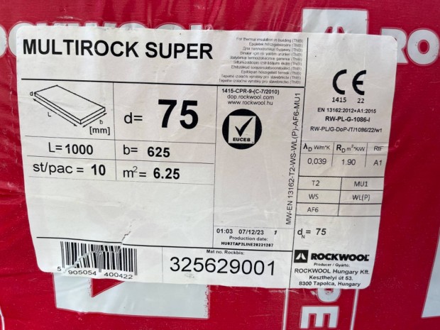 Rockwool 7.5 cm