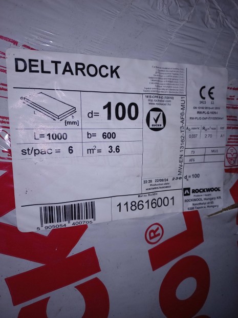 Rockwool Deltarock 10 cm kzetgyapot