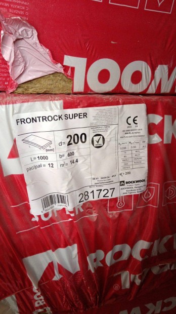 Rockwool Frontrock Super Vakolhat Kzetgyapot tbla 20cm