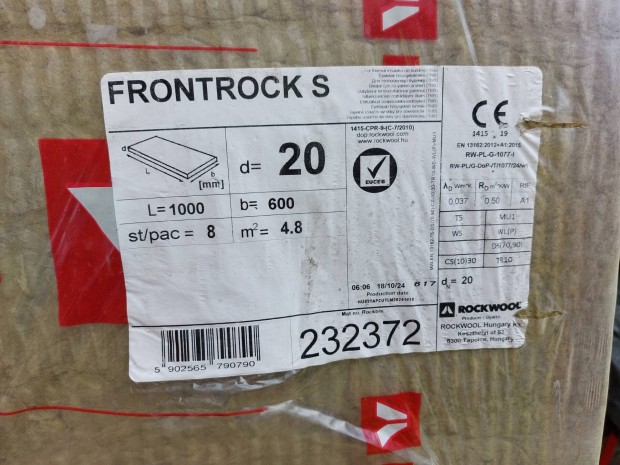 Rockwool homlokzati hőszigetelés Frontrock 20 mm-es és 100 mm-es