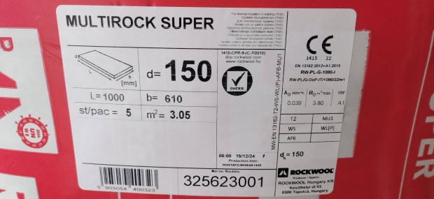 Rockwool multirock super 15 kzetgyapot