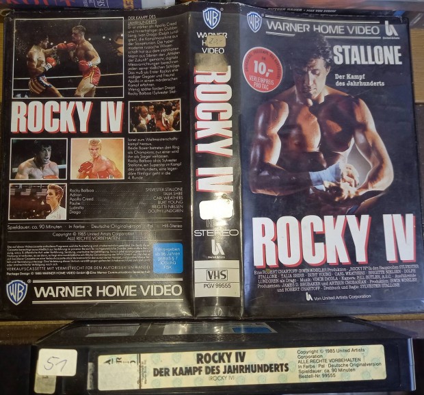 Rocky 4 . - vhs klasszikus - Sylvester Stallone