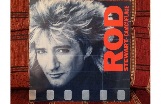 Rod Stewart - Camouflage bakelit lemez hanglemez Vinyl