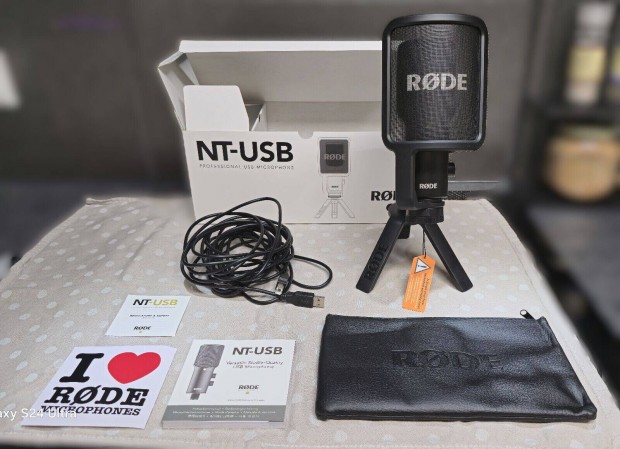 Rode NT-USB kondenzátor stúdió mikrofon új dobozos