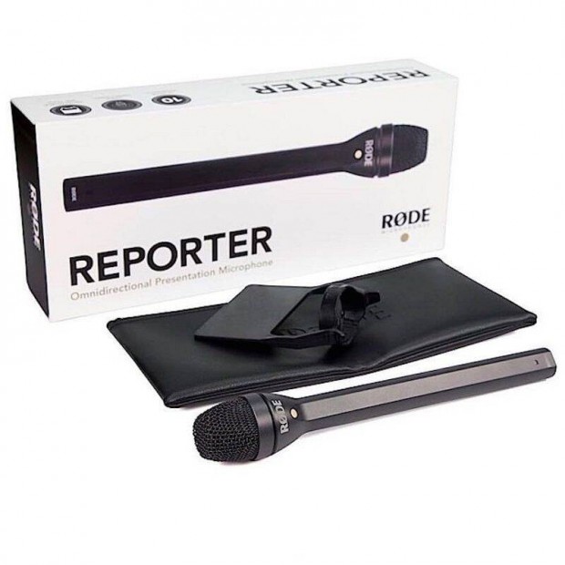 Rode Reporter dinamikus riporter mikrofon - fekete