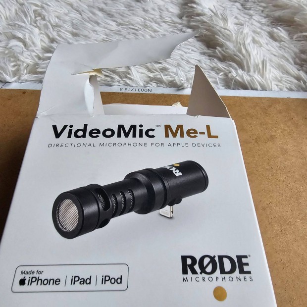 Rode Videomic Me-L Mikrofon - mobiltelefonhoz apple j dobozos