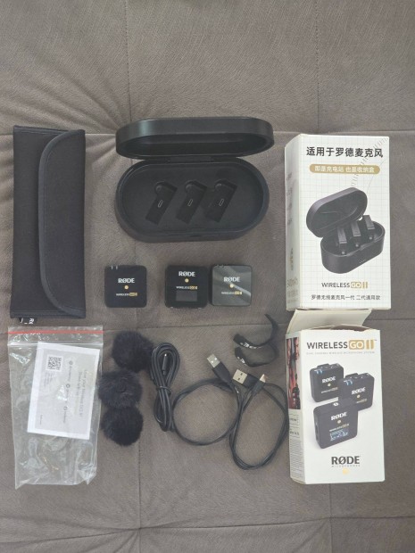 Rode wireless GO II szett power bankkal