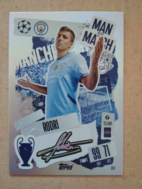 Rodri (Manchester City) Man of the Match BL 2024/25 focis krtya