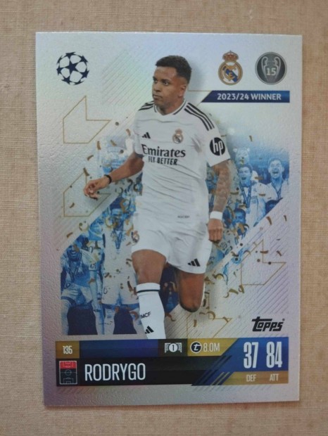 Rodrygo (Real Madrid) Match Attax Bajnokok Ligja 2024/25 krtya